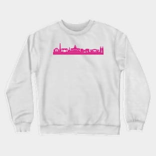 Washington skyline pink Crewneck Sweatshirt